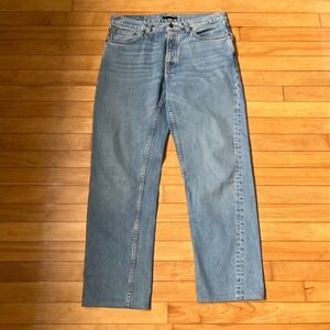 Nudie Jeans Co Mens Straight Leg Button Fly Rad Rufus Desert Light Blue 36x32